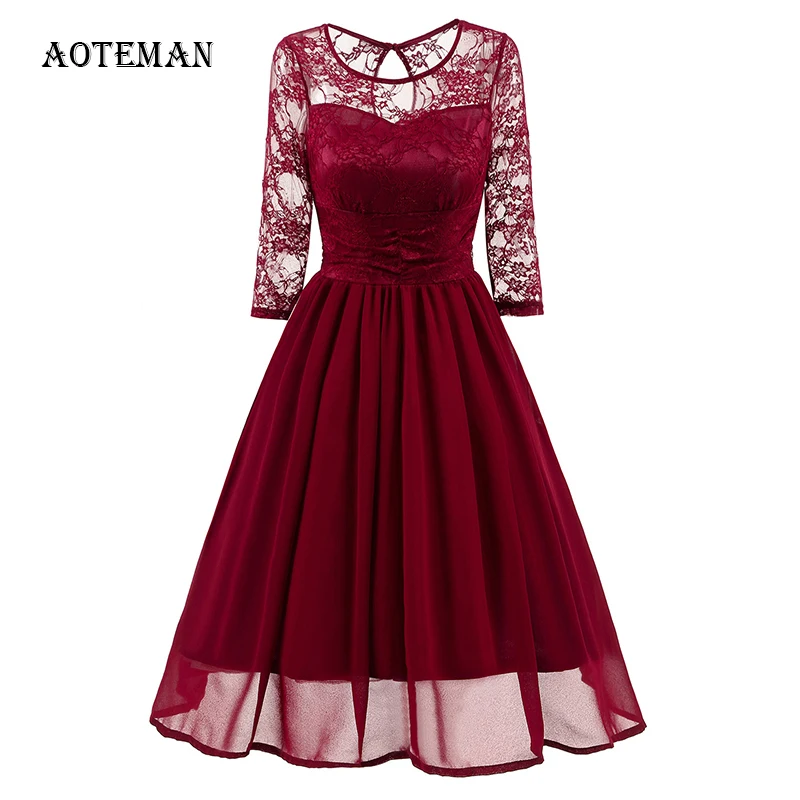 Платье женское винтажное Осеннее летнее повседневное сексуальное|Женские