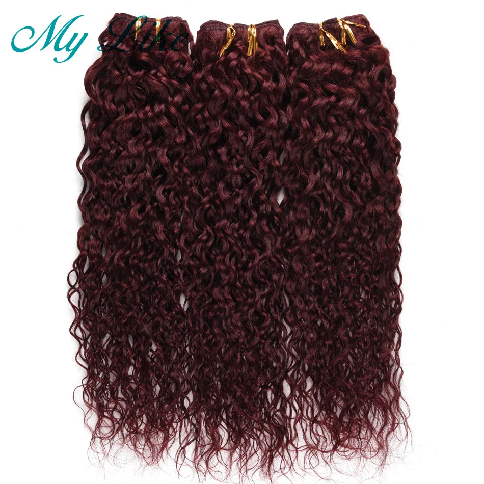 Пучки волос My Like предварительно цветные бразильские волнистые #4