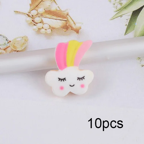 I 10pcs Веселые обезьяны, смола, животные, слизи, подвески, милые, кавайные добавки, набор для творчества, наполнитель, украшения для облаков, прозрачная, хрустящая слизи, глина - Цвет: I 10pcs