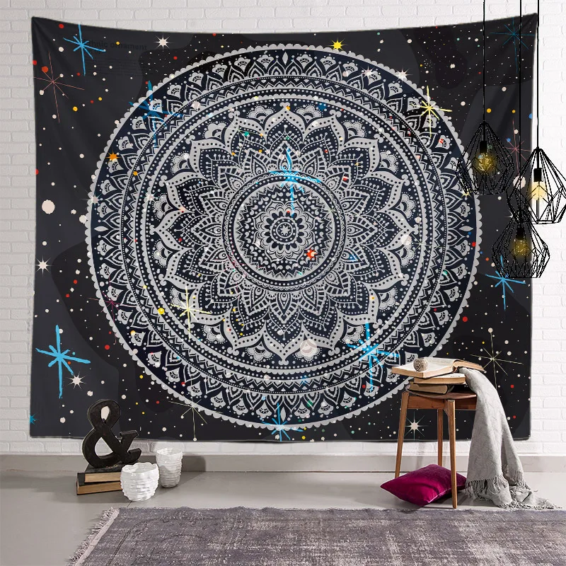 Гобелен с мандалой настенная простыня настенный ковер Настенный Ковер | Дом и сад