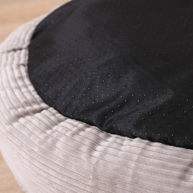 Теплые флисовые собака круглая кровать для домашних животных Подушка шезлонга