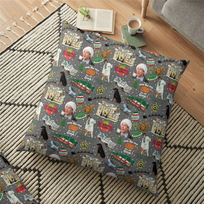

Merry Christmas Cushion Cover Vacation dark Printed 45*45cm Christmas Pillowcase Gifts Xmas Cushion Decorative for home 2022