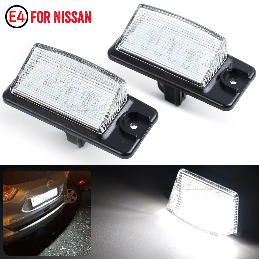 

2pcs Led License Number Plate Light Lamps For Nissan X-Trail T32 NV1500 NV2500 NV3500 Murano Altima Maxima Rogue Pathfinder