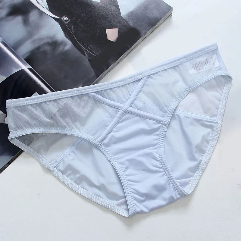 Женские прозрачные сетчатые трусики с заниженной талией дышащие из вискозы