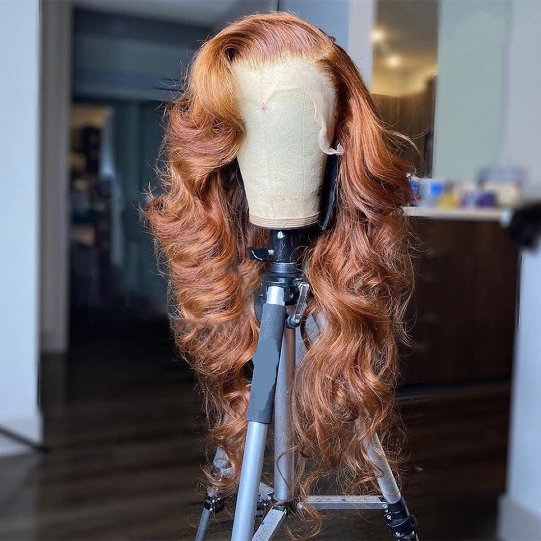 Beli Sebelum Dipetik Wig Gelombang Longgar Wig Highlight Brasil Ombre Coklat T Bagian Renda Depan Wig Rambut Manusia Untuk Wanita Wig Ombre Renda Depan