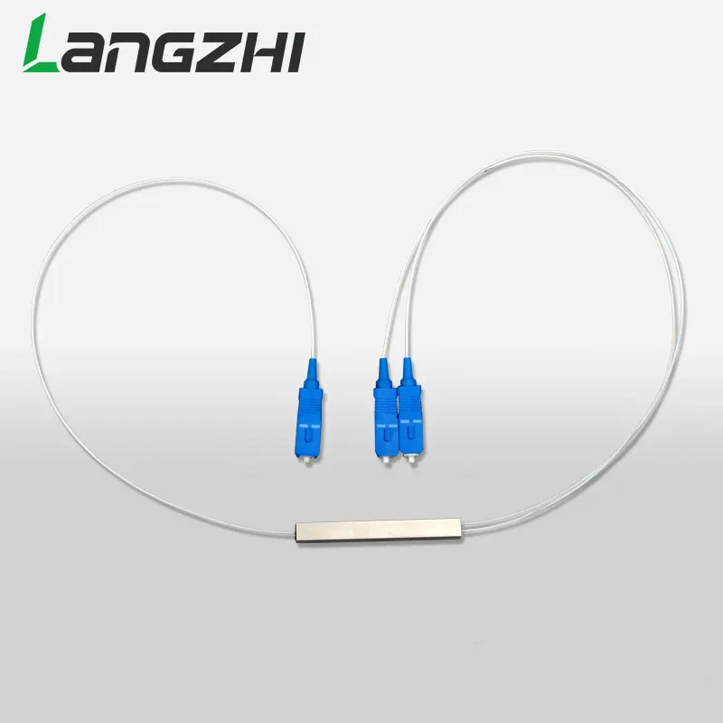 10 шт./пакет SC UPC мини PLC 1X2 одномодовый волоконно оптический разветвитель FTTH Сталь