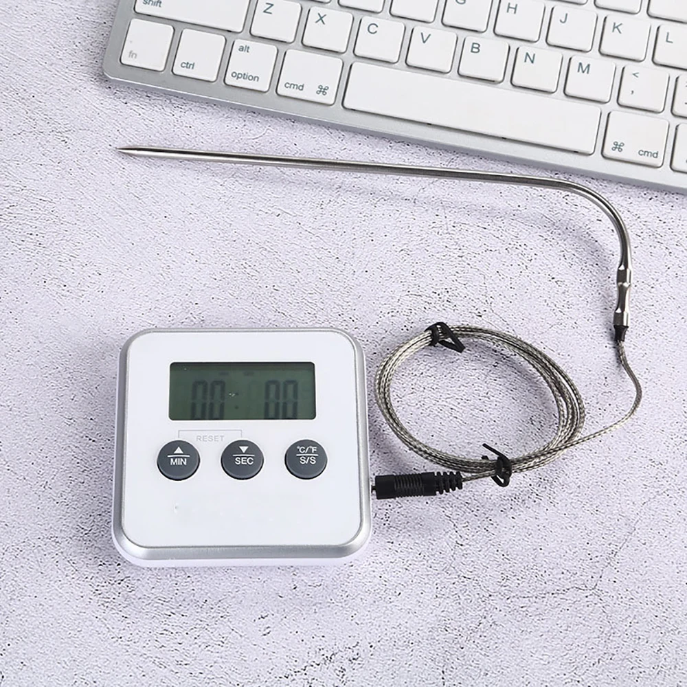 Электронный термометр 2020 таймер измеритель температуры пищи и мяса датчик с