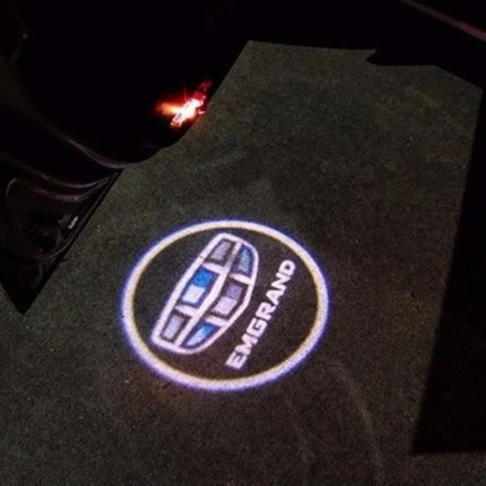 

2x LED Lights Car Door Logo Projector Shadow Welcome Lamp Decor Accessories For Geely Emgrand EC7 EC715 EC718 FREE SHIPPING