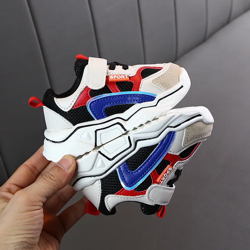 Новые детские кроссовки для мальчиков и девочек дышащая сетчатая обувь детская