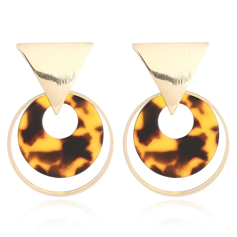 M & G Модные полые круглые леопардовые серьги для женщин подвеска уксусная кислота