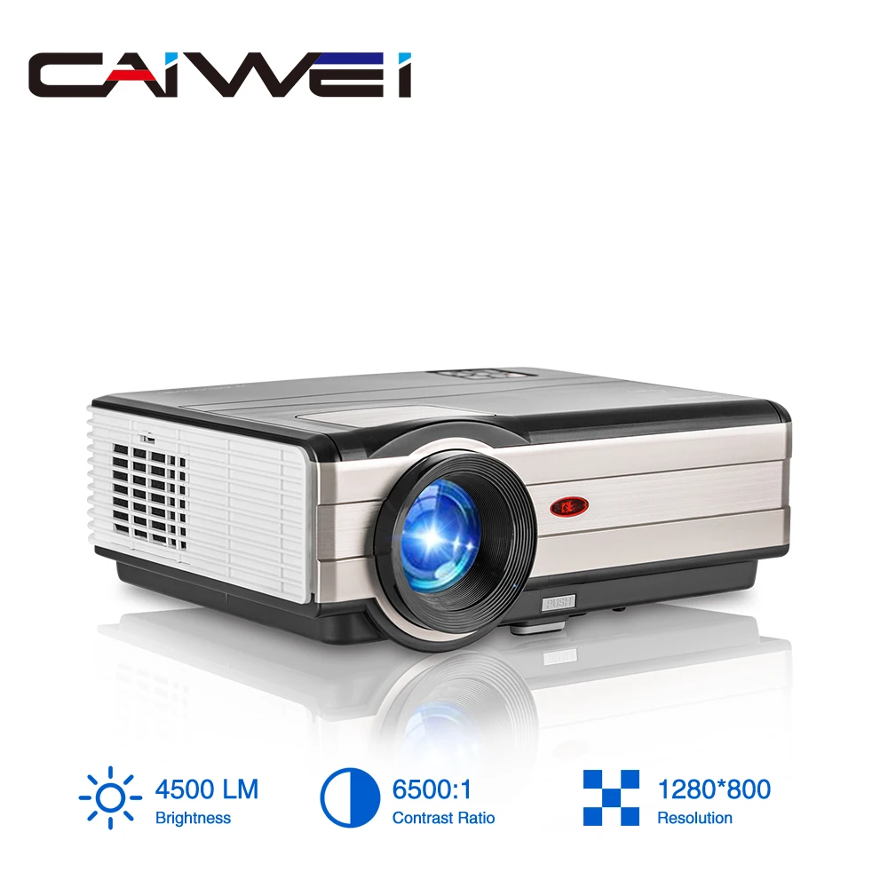 Caiwei A8 4500 люмен HD lcd светодиодный проектор для домашнего кинотеатра 1080p вечерние HDMI