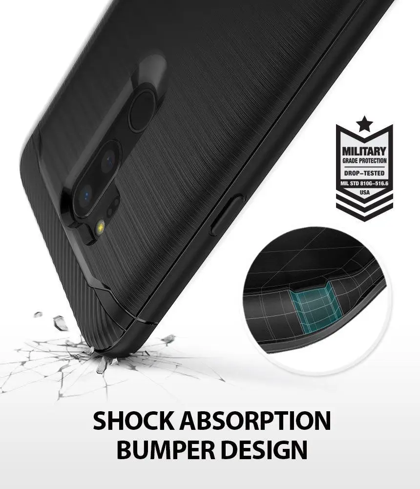 Оригинальные чехлы Ringke Onyx для телефонов LG G7 гибкий защитный чехол из ТПУ военного