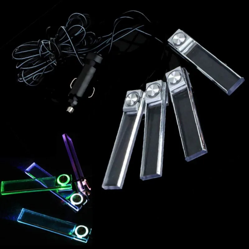 Ambient Light App Sound Control LED Strip Cigarette lighter Auto Atmosphere Lamp 12V Blue Fiber Optic Car Interior Decorative | Автомобили
