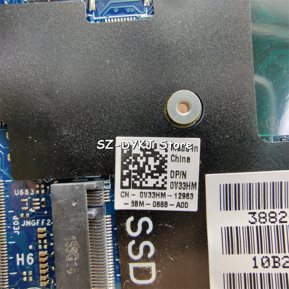 for dell p54g xps 13 9350 laptop motherboard aaz80 la c881p cn 0v33hm 0v33hm v33hm with i7 6500 cpu 8gb ram mainboard free global shipping