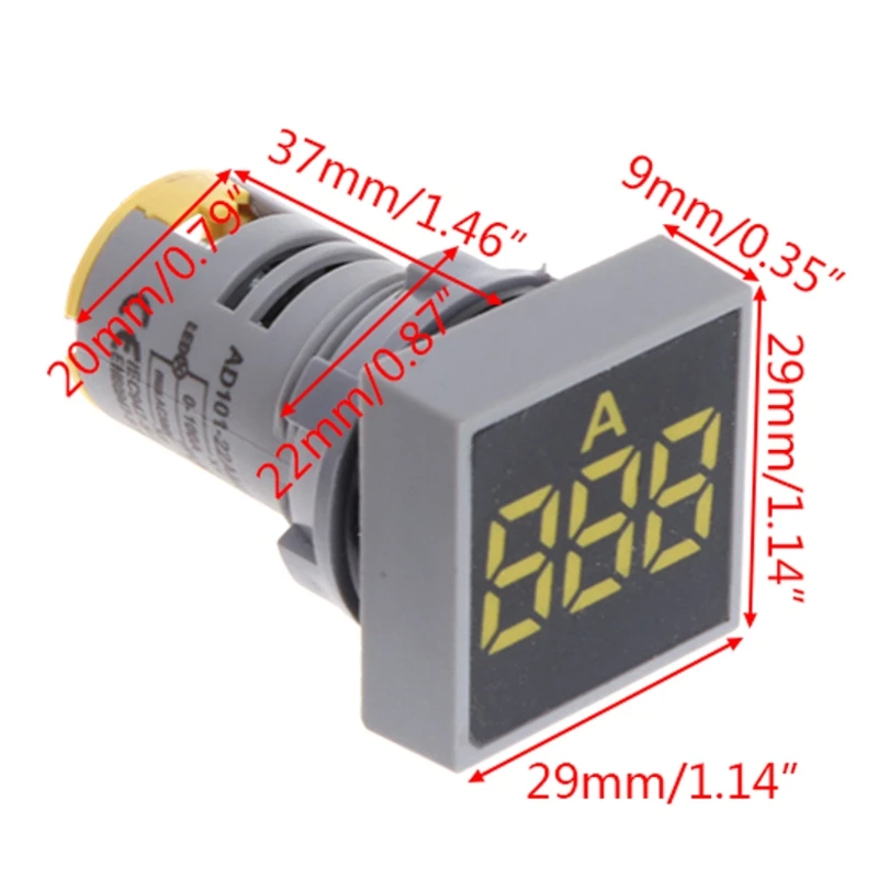 

22MM AC 12-500V Voltmeter Square Panel LED Digital Voltage Meter Indicator Light