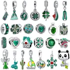 Новинка, милая зеленая арбузная черепаха, подходящая для оригинального Pandora, ожерелье-браслет с подвесками, женская бижутерия сделай сам, подарки