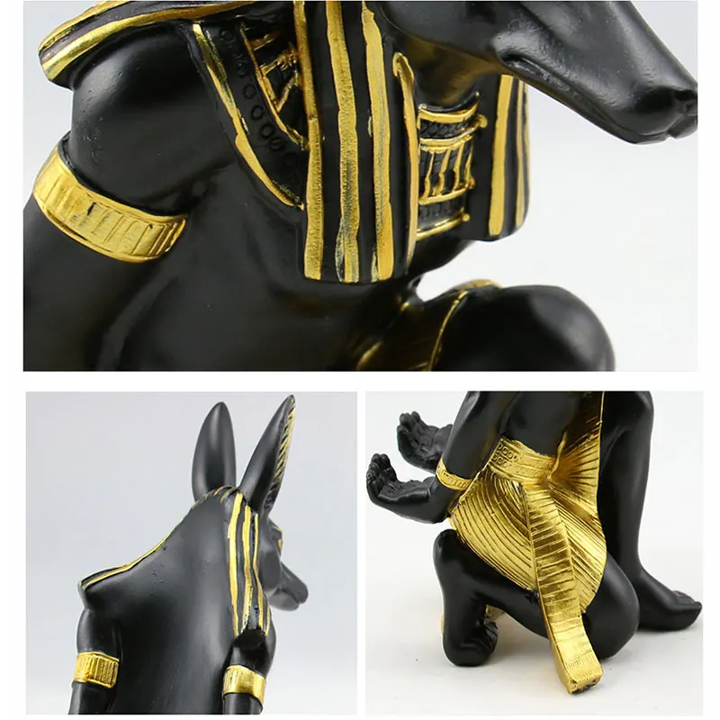 Strongwell Ancient Egyptian Anubis God Wine Rack Holder Figurine Resin Craft Seat Miniature Model Home Decoration Gift | Дом и сад