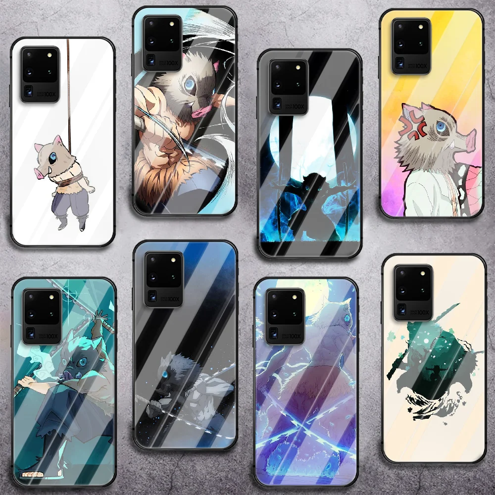 

Anime Demon Slayer Lnosuke Tempered Glass Phone Case For Samsung Galaxy Note S 8 9 10 20 21 E Plus Ultra M 31 51 FE Cover Cell