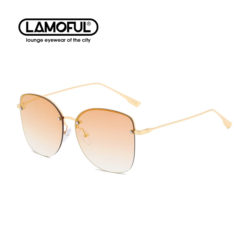 

LAMOFUL Brand New Tide Polarized Sunglasses 2021 UV Protection Big Face Glasses Online Celebrity Sunglasses for Women50342