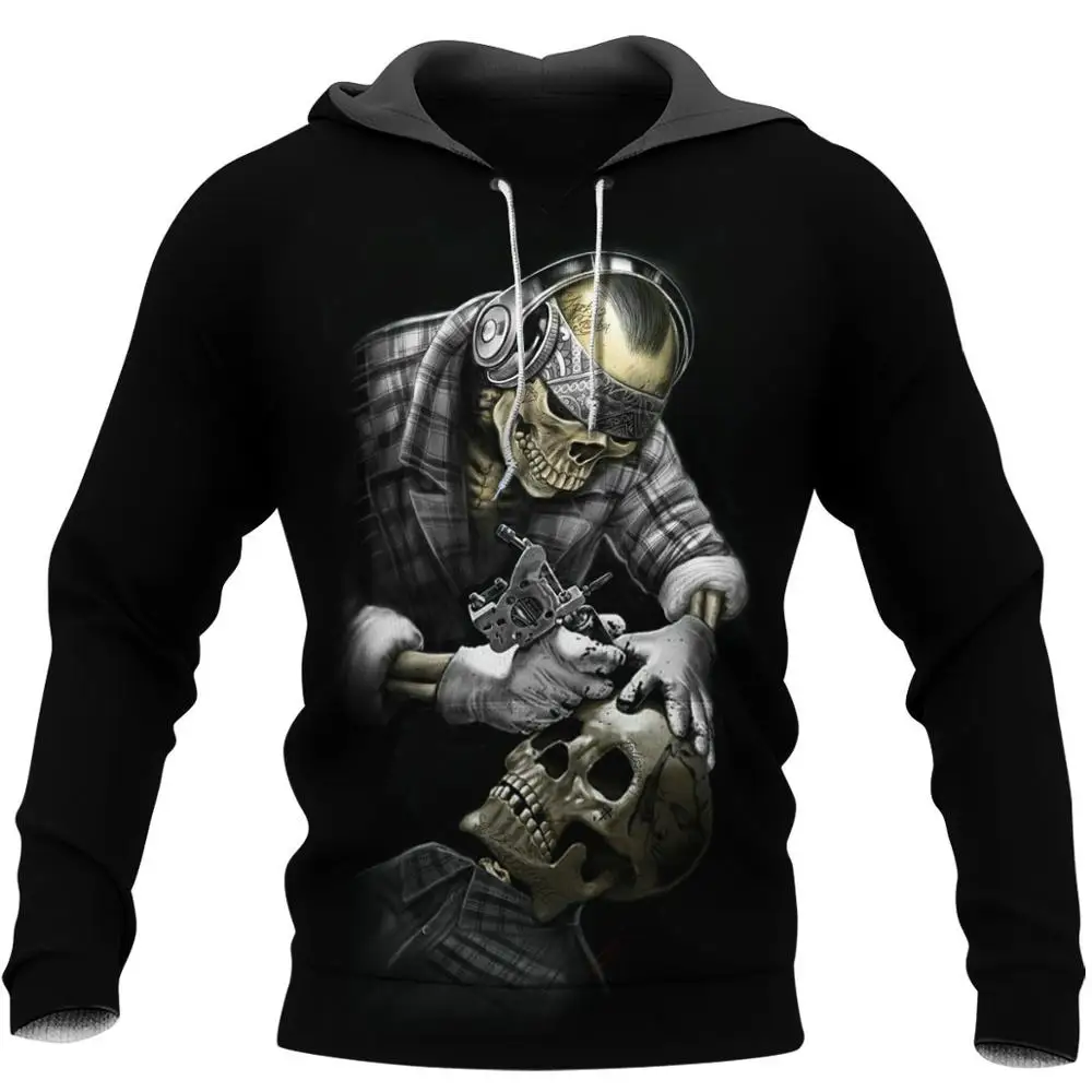 2020 новые модные мужские толстовки Викинг один татуировки 3D печати с капюшоном