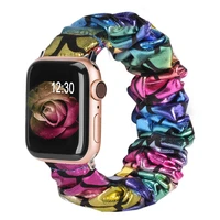 for apple watch band 40mm 44mm 42mm 38mm iwatch women girl stretchy bracelet apple watch 5 4 3 se 6 scrunchie strap