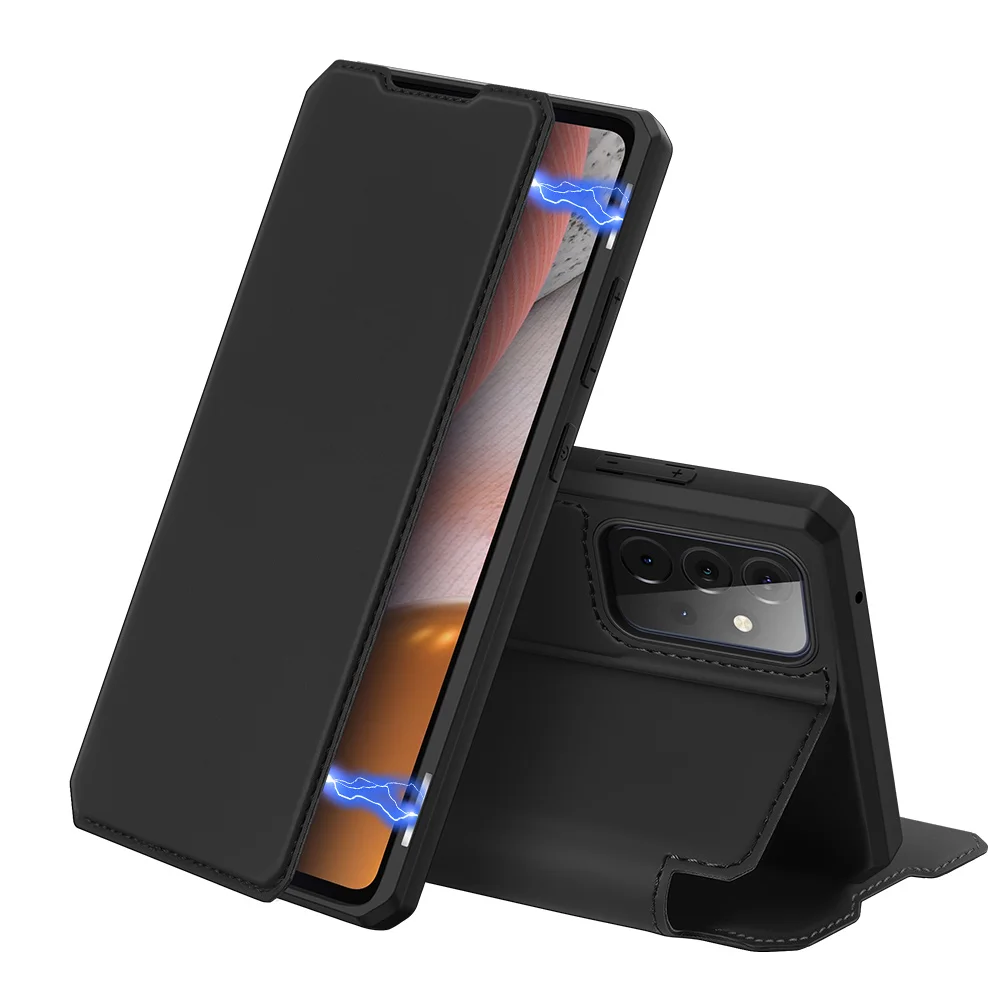 

Чехол-бумажник для Samsung Galaxy A72 5G / 4G DUX DUCIS Skin X Series, кожаный, с магнитной застежкой