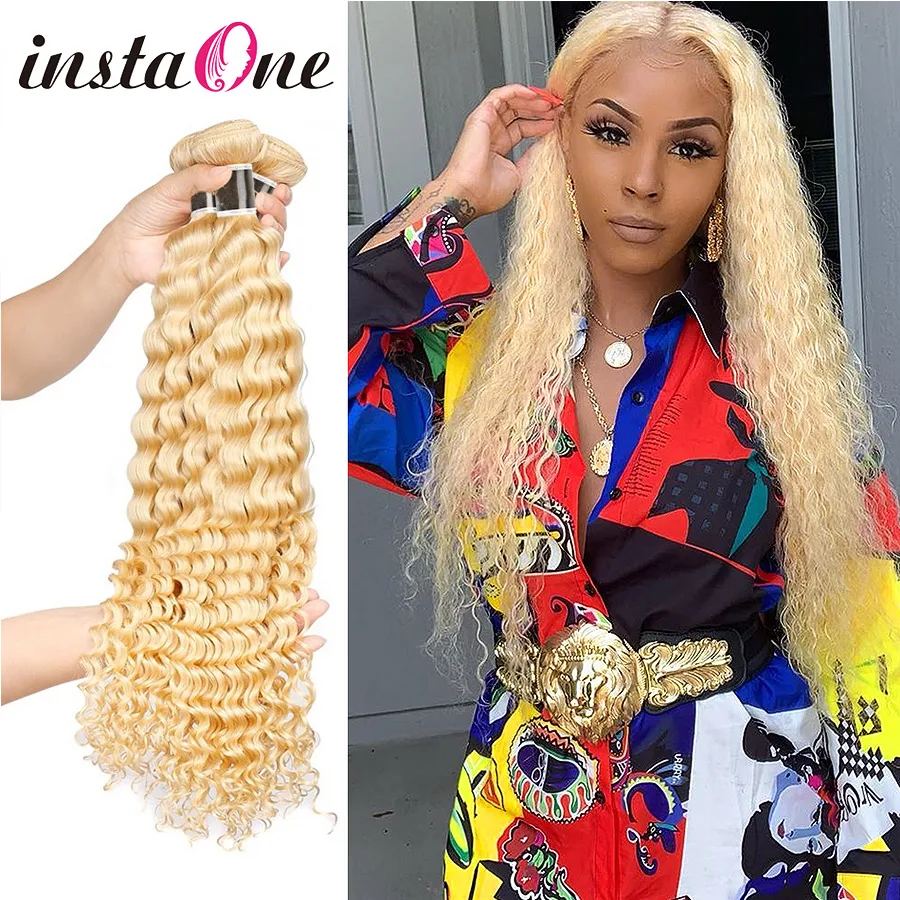 613 блонд пряди бразильские волнистые волосы 100% Remy человеческие для наращивания