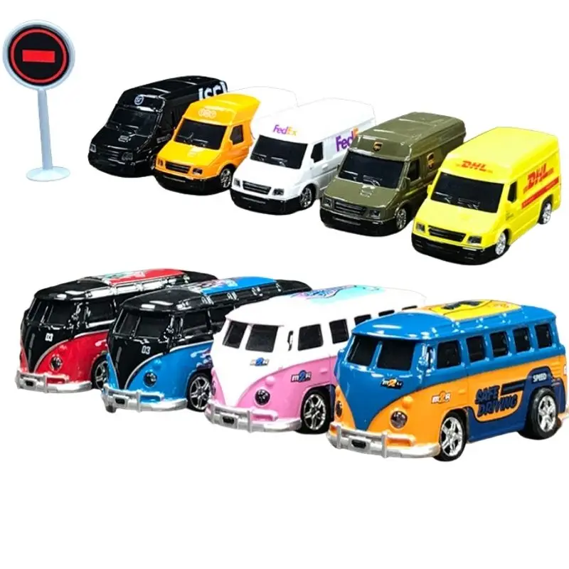 Мини-машина и грузовик на радиоуправлении 2 4G настольные игры 1:64 автобус