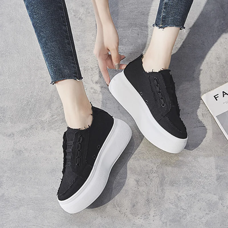 

Кеды женские холщовые, повседневные однотонные кроссовки, плоская подошва, модная весенняя обувь