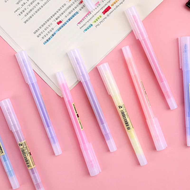 Милые пластиковые маркеры-хайлайтеры 10 цветов акварельные ручки Kawai для