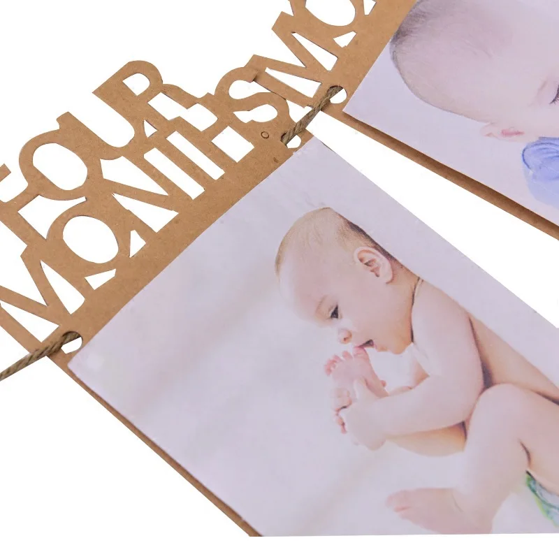 12 месяцы фоторамка баннер первая лампа детская девочка мой 1 год товары для