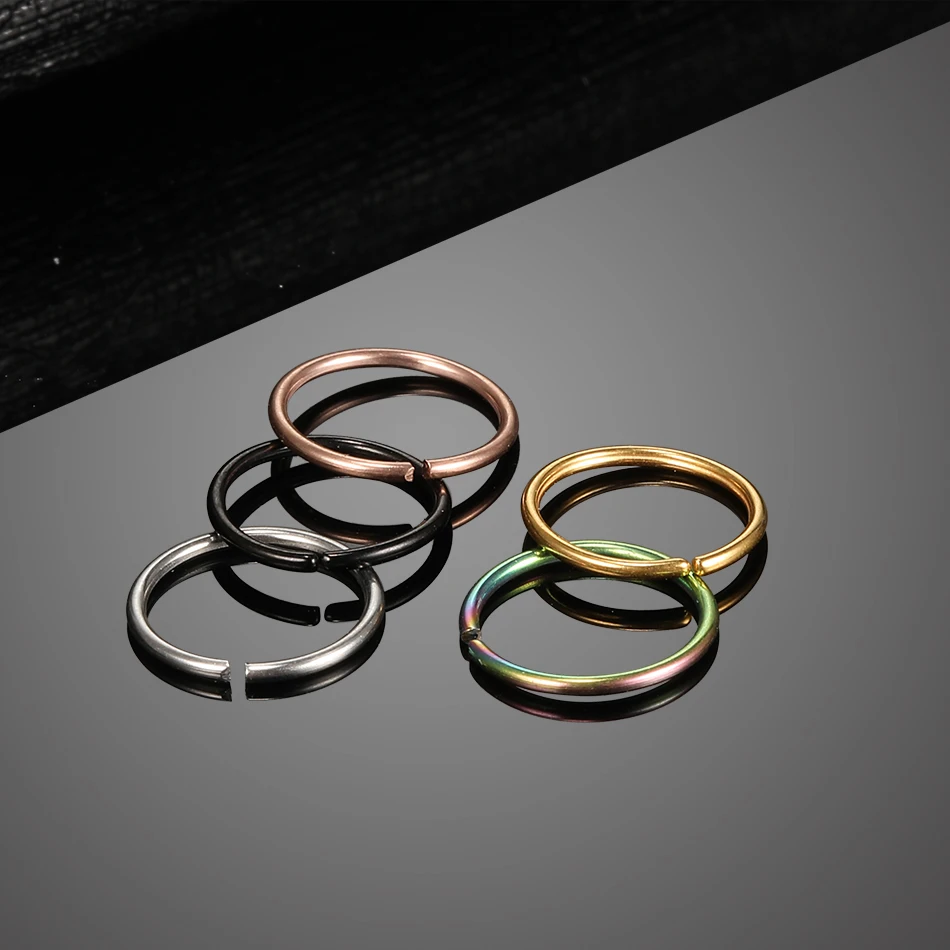 2 шт. Сталь носа кольца Нержавеющая сталь искусственного украшения для и