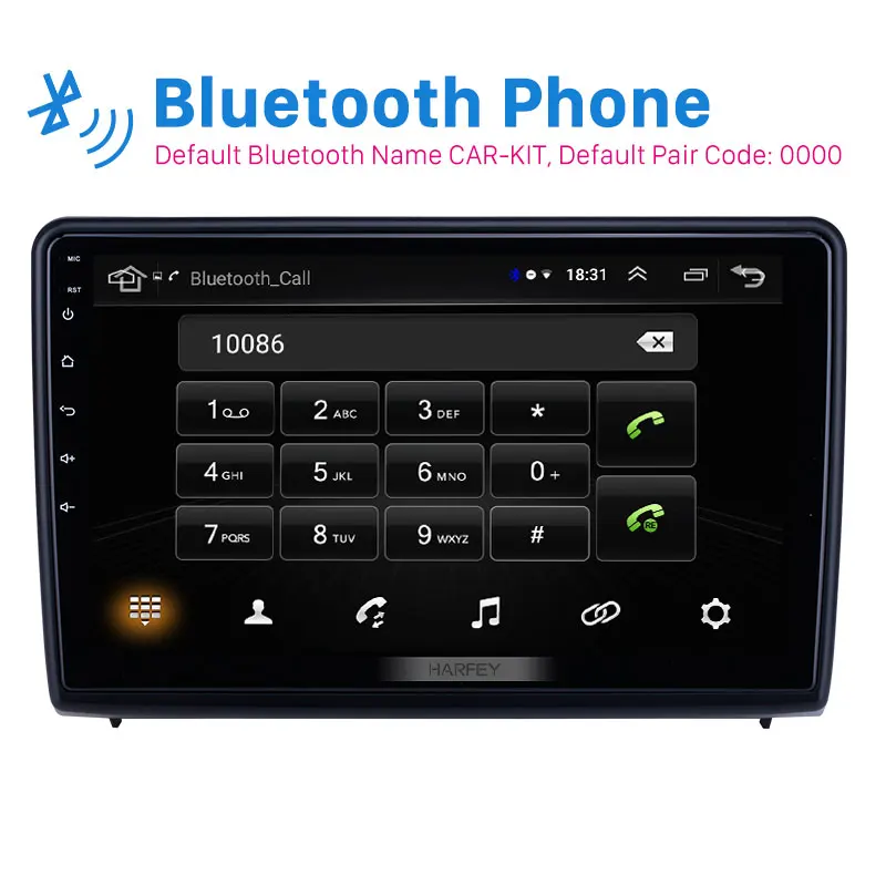 Harfey 10.1&quot Carplay Car GPS Radio Android 9.1 Navi Stereo for Ford Ecosport 2018 2019 With HD Touchscreen support Backup camera |