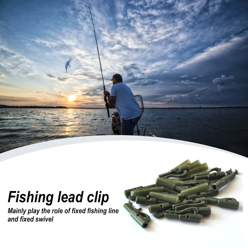 

High Quality 50Set/Bag Fishing Carp Terminal Tackle Safety Lead Clips with Pins Tail Rubber Tubes Carp Fish Tackle Tool