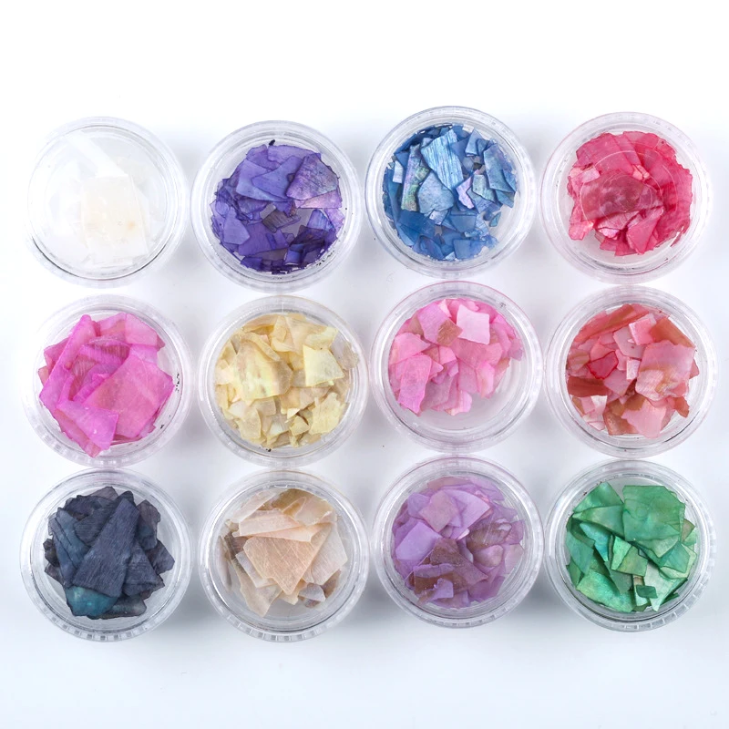 Декоративный пигмент для маникюра 3D Блестящий Порошок хлопья дизайна ногтей