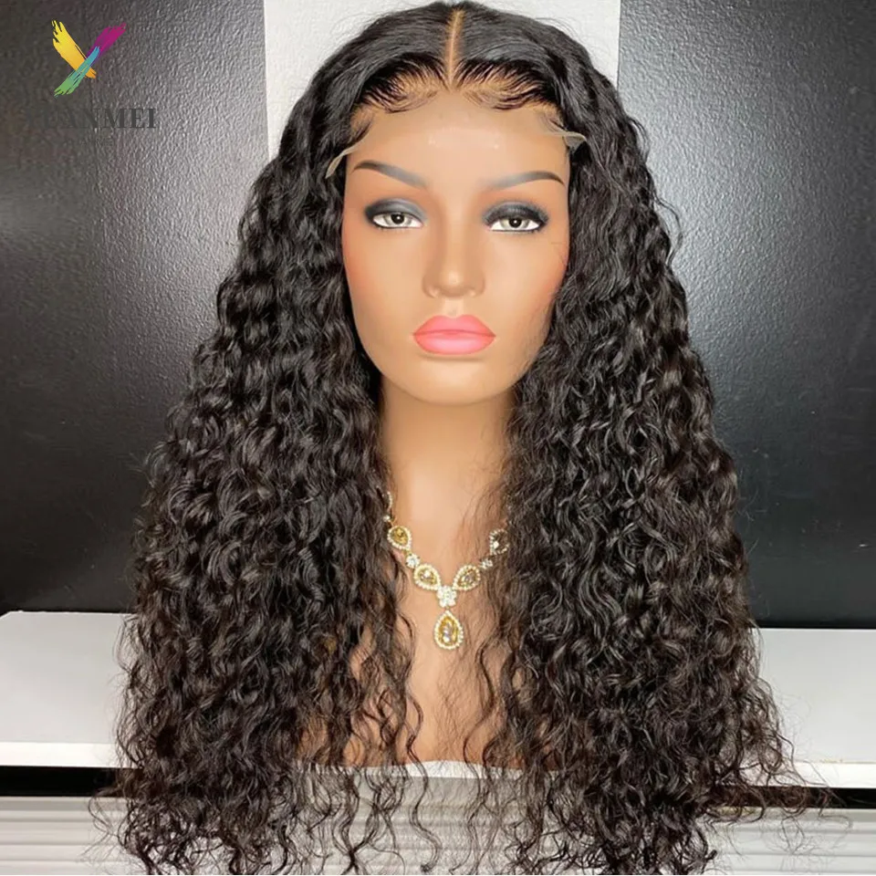 

4X4 Lace Closure Wig Water Wave Lace Front Human Hair Wig 10-30 Inches Wavy And Wet Lace Frontal Wigs For Women Pre Plucked