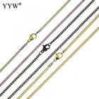 2 мм цепь из нержавеющей стали ожерелье 2020 Брендовое покрытие модные ювелирные изделия 50 нитейЛот 19 21 23 дюйма длина цепочки ожерелье подарок