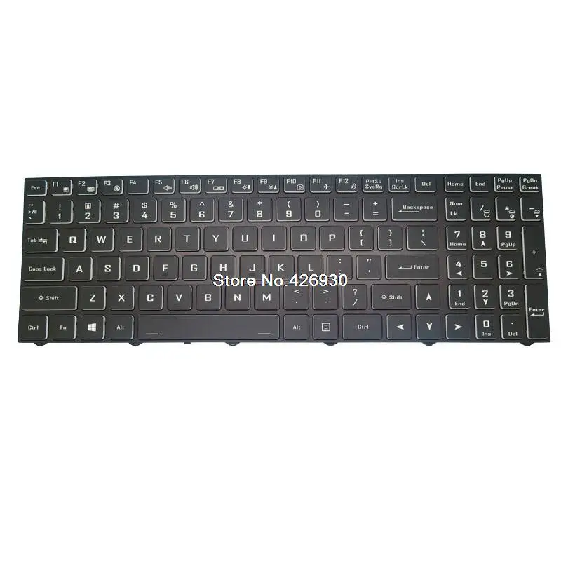 Laptop Replacement Keyboard For Multicom For High-End Epix 4 English US black with backlit new