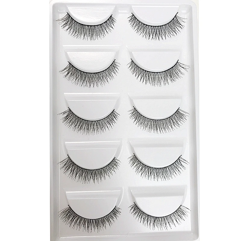 CLO05-18 CLOTHOBEAUTY 5 пар накладных ресниц, тонкие накладные ресницы для наращивания ручной работы, натуральные мягкие невидимые ресницы, длинный толстый многоразовый макияж - Цвет: CLO05-18