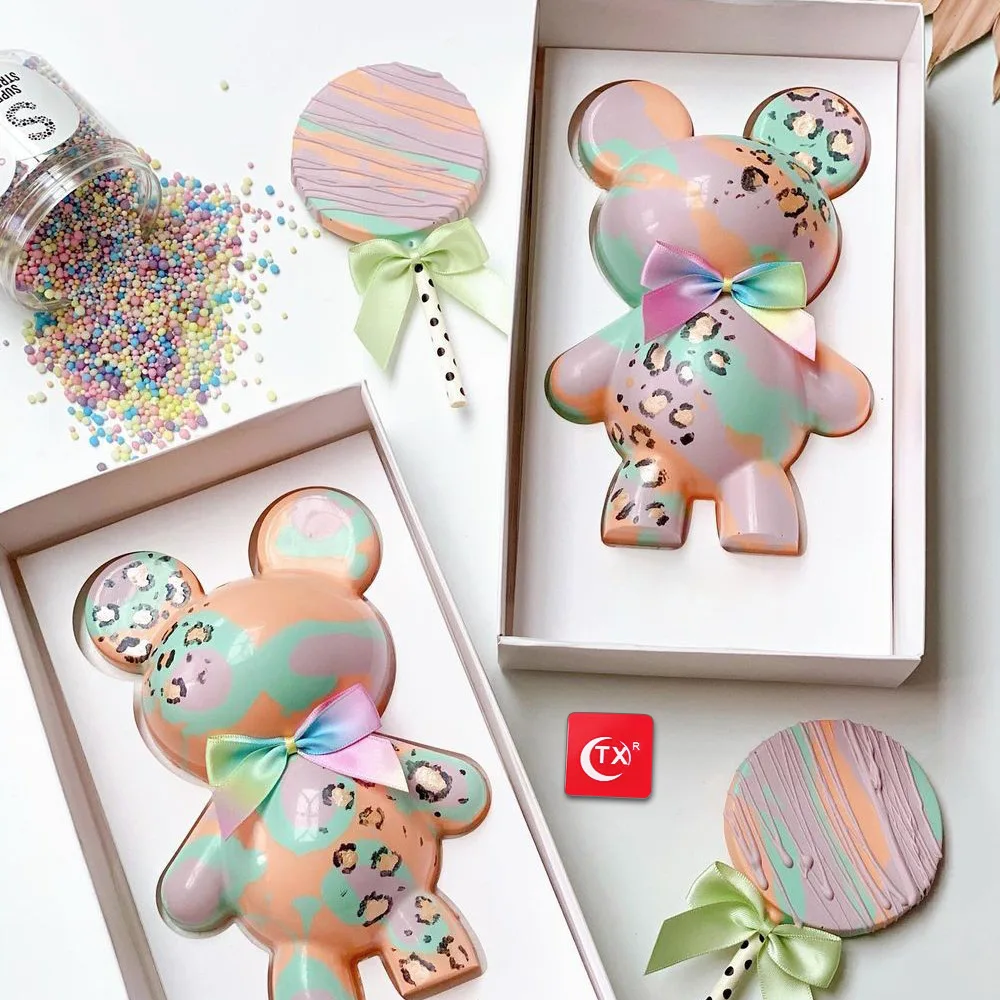 Большой размер 3D детский медведь хрупкий искусственная пластиковая форма для