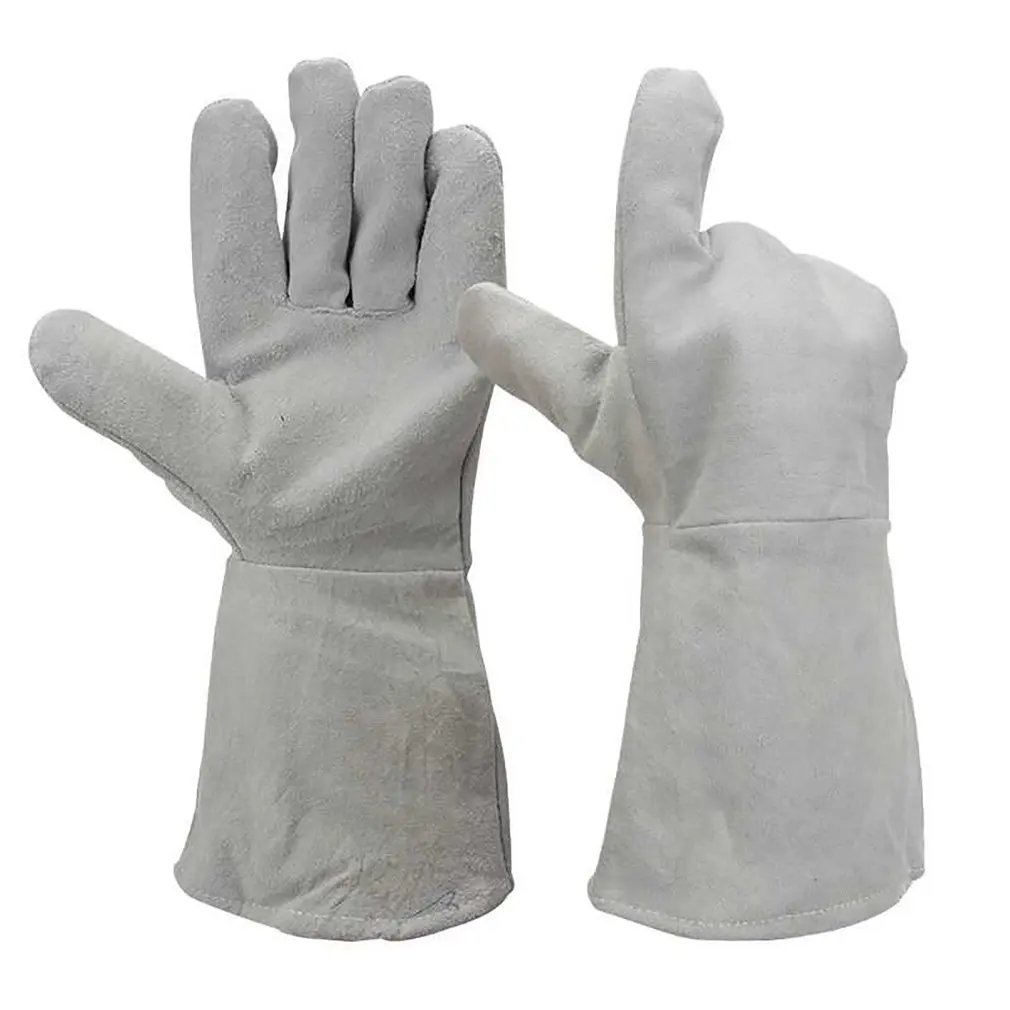 Огнеупорные прочные перчатки сварщика из коровьей кожи для защиты от нагрева