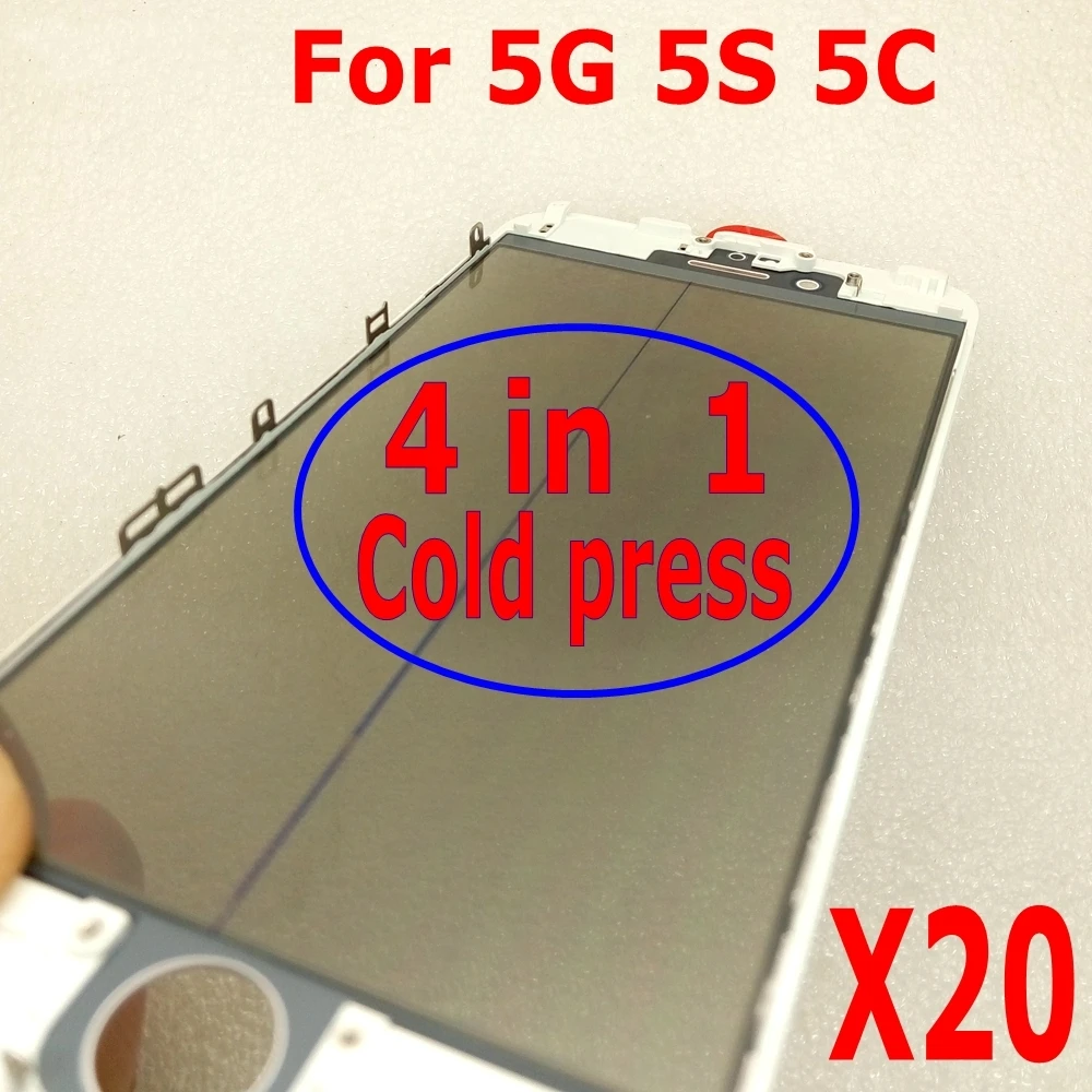 X20 высокое качество холодного пресса переднее стекло с рамкой для iPhone 5S 5 SE 5c ОСА