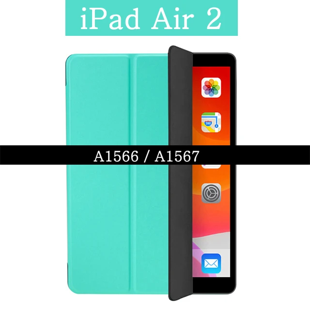 For iPad Air 2 Чехол для планшета для Apple iPad Air 2 Air2 A1566 A1567 9,7 дюйма, умный чехол с функцией автоматического пробуждения и сна, Магнитный чехол, кожаный флип-чехол - Цвет: For iPad Air 2