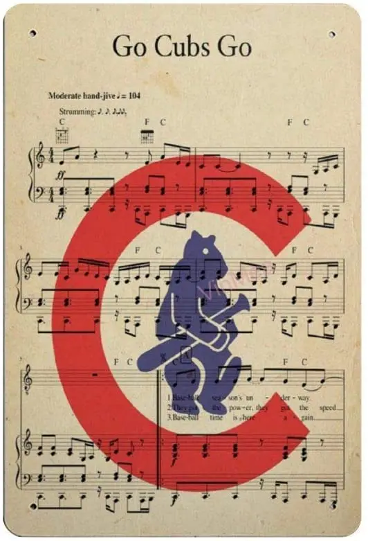 

Go Cubs Go Novelty Parking Retro Metal Tin Sign Plaque Poster Wall Decor Art Shabby Chic Gift