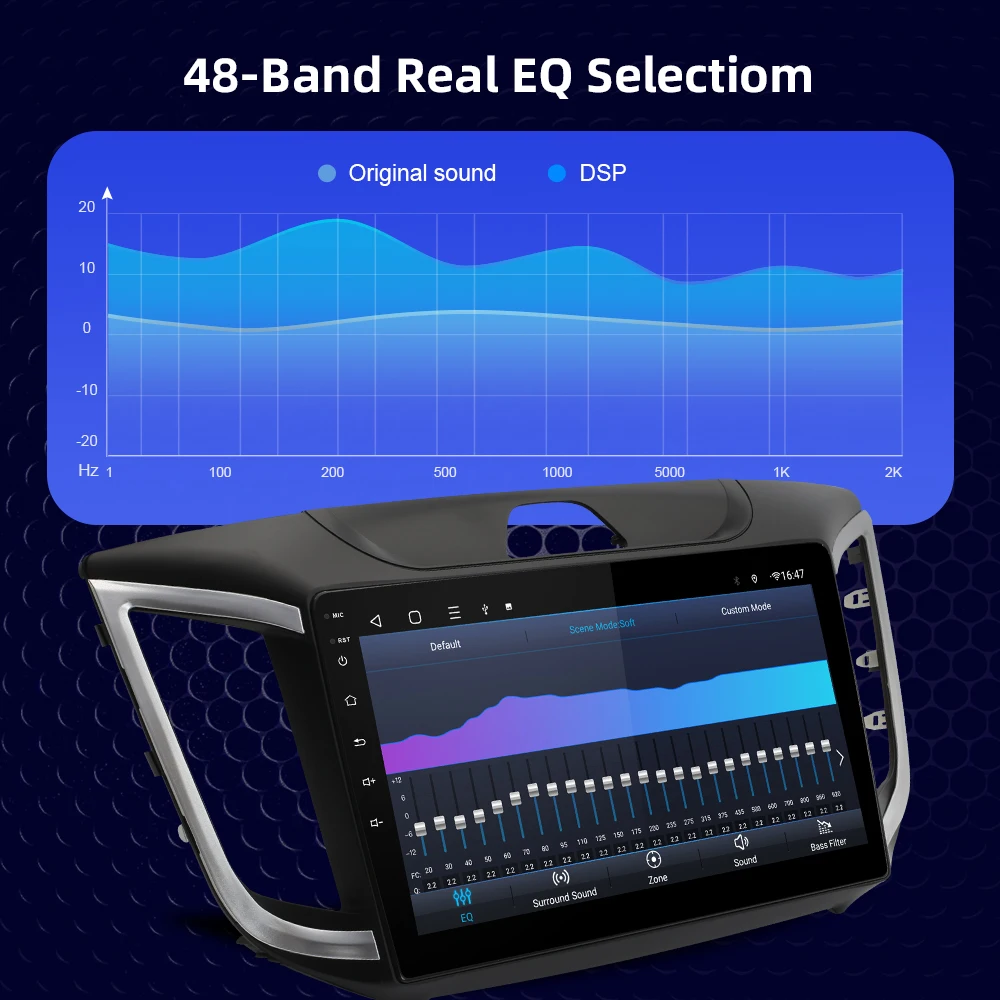 Автомобильный радиоприемник ISUDAR T68 4G Android для Hyundai/IX25/Creta 2015-2019 QLED 1280*720