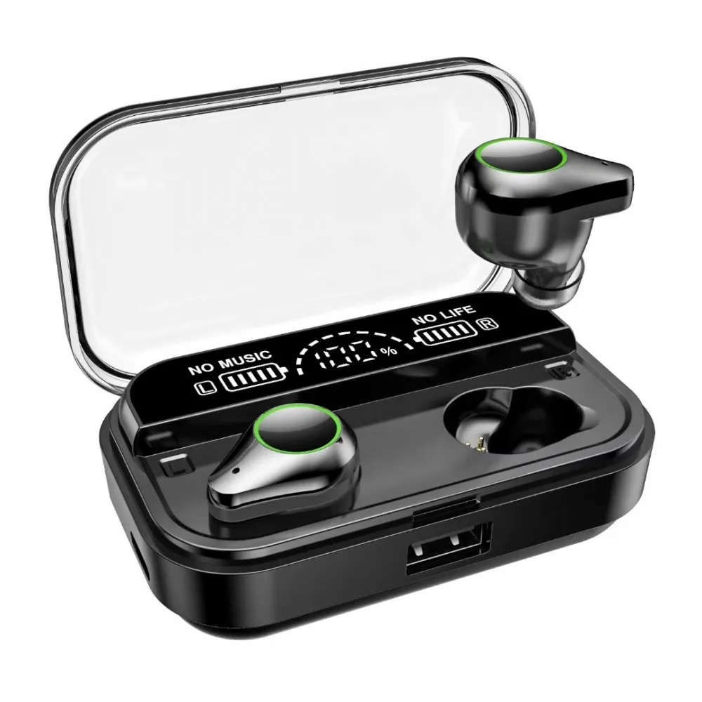 TWS Bluetooth 5,0 наушники настоящие беспроводные наушники IPX7 Водонепроницаемая гарнитура с микрофоном для Apple iPhone Android samsung