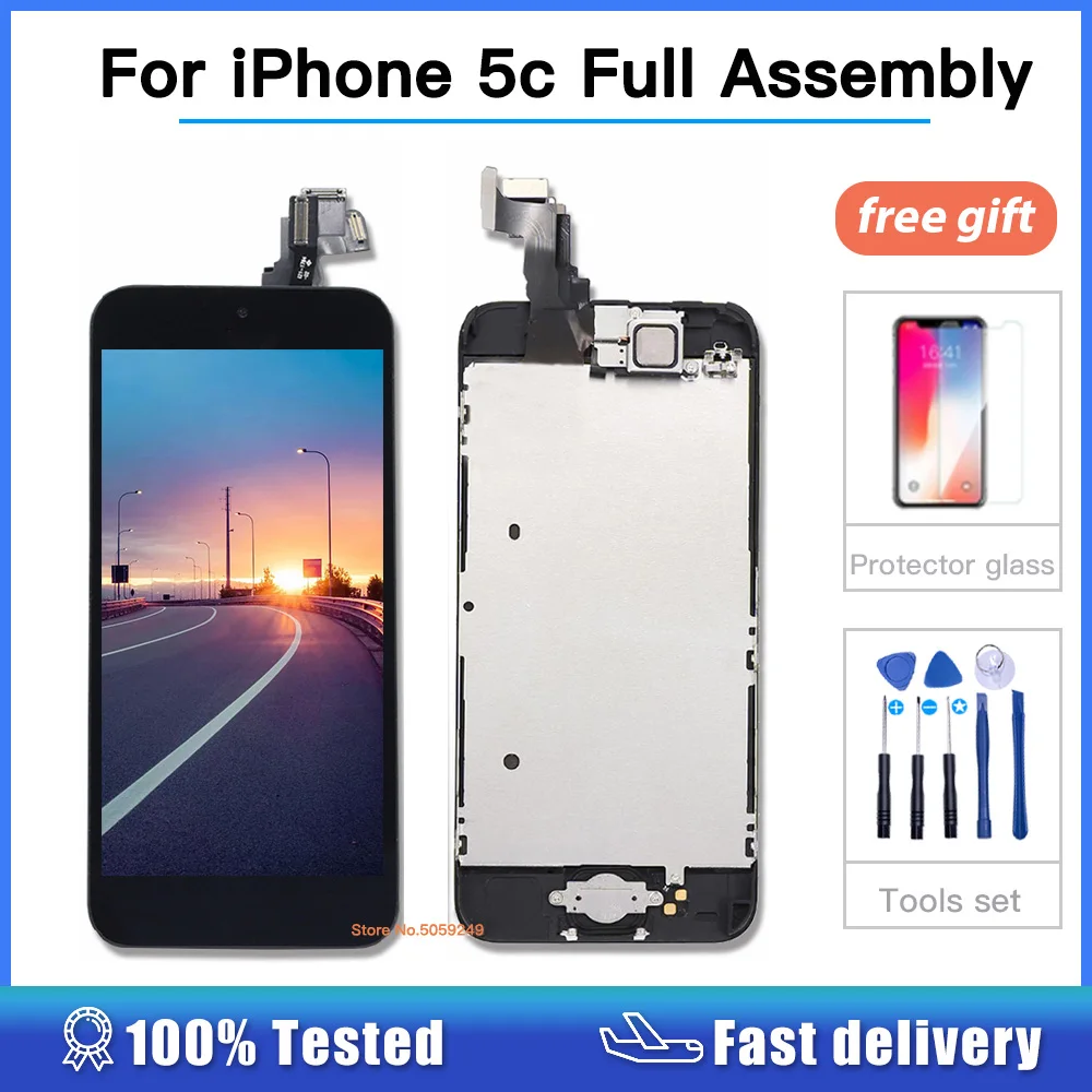 Качество AAAA OEM ЖК-дисплей для iPhone 5c сенсорный экран дигитайзер в сборе A1456 A1507 A1516 A1529 A1532 полный комплект ЖК-дисплея