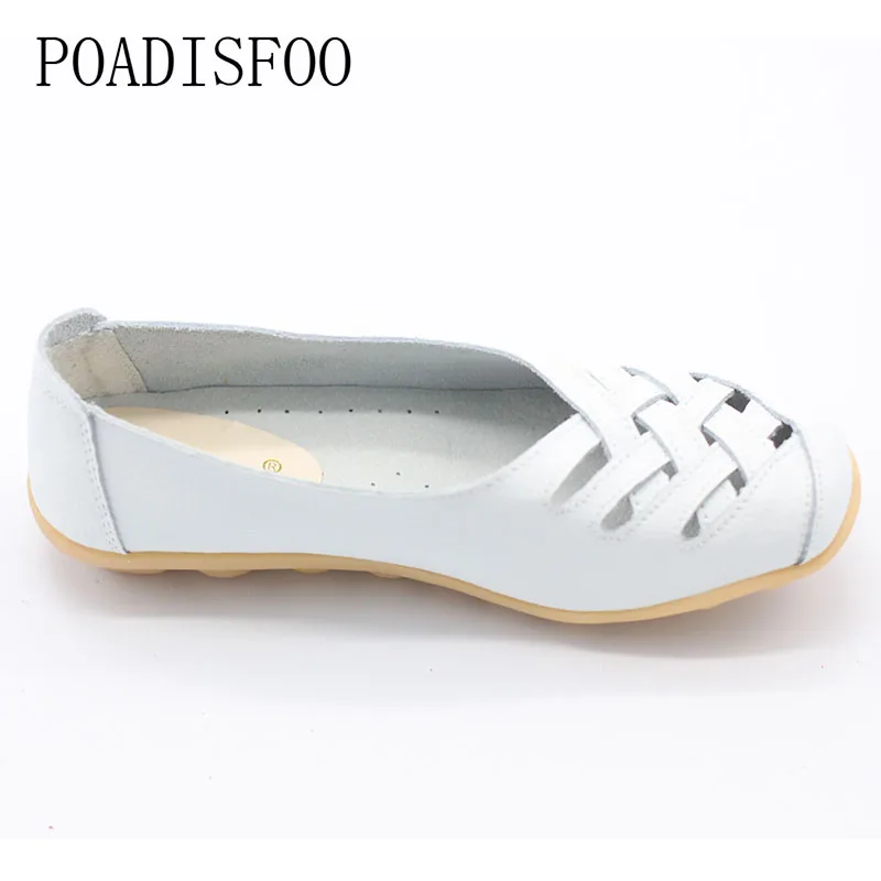 2021 женская обувь из натуральной кожи Обувь для вождения на плоской подошве