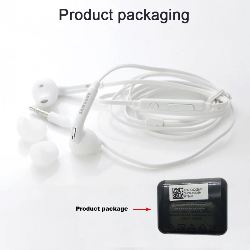 Проводные наушники Samsung EG920 черные белые с разъемом 3 5 мм вкладыши микрофоном