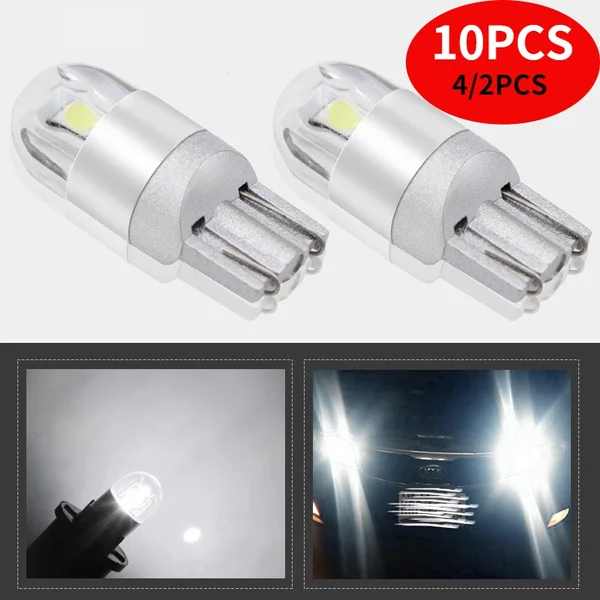 

10/4/2 шт., светодиодные лампы T10 168 501 W5W